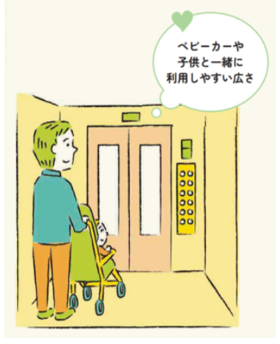 安心して快適に生活できるように様々な工夫「エレベーター」