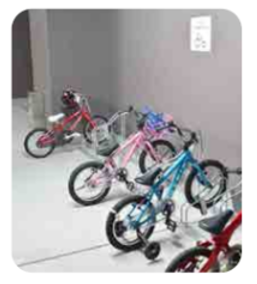 安心して快適に生活できるように様々な工夫「自転車置き場」